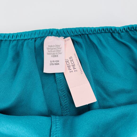 Victoria's Secret Women's Green Satin Sleep Shorts/Boxers with Lace - Size S NWT - Picture 6 of 10